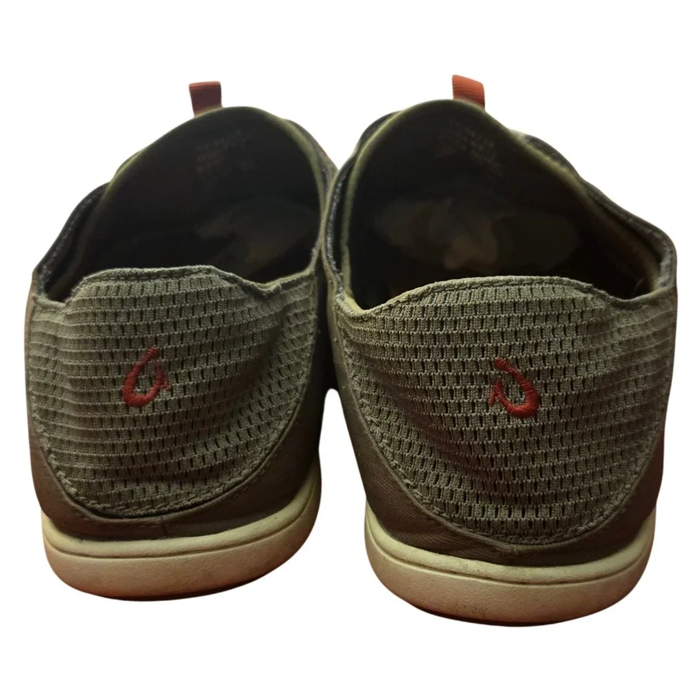OluKai Nohea Moku Mens 10.5 Olive Green Clay Mesh Boat Shoes 10283-RK13